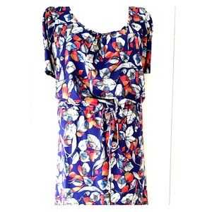 4X Marcelle Margaux tie waist cold shoulder dress